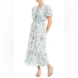 Max Studio blue and white dress